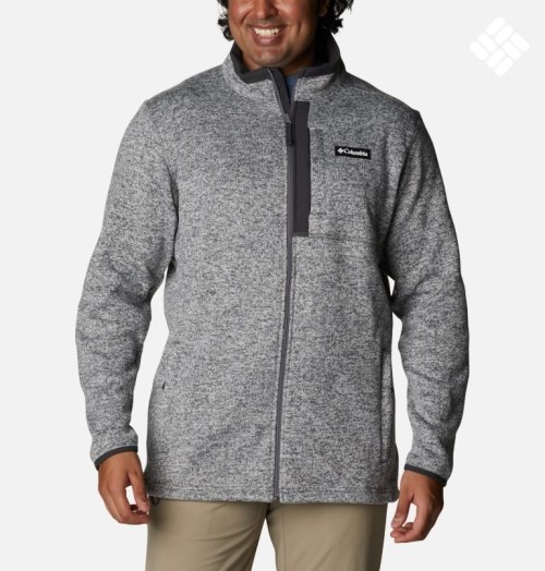 Columbia Genser Weather Full Zip Fleecejakker Herre Grå | Plus Size 05147R